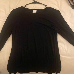 Black long sleeve stretchy top. Size Large.